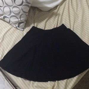 Black miniskirt, skater